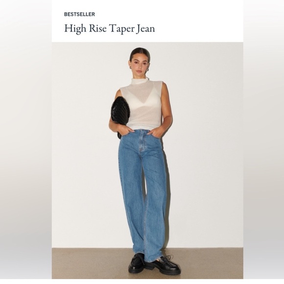 NWOT ABERCROMBIE & FITCH Sz 29 8L The High Rise Taper Jean Med Blue Wash Orig$90 - Picture 6 of 10